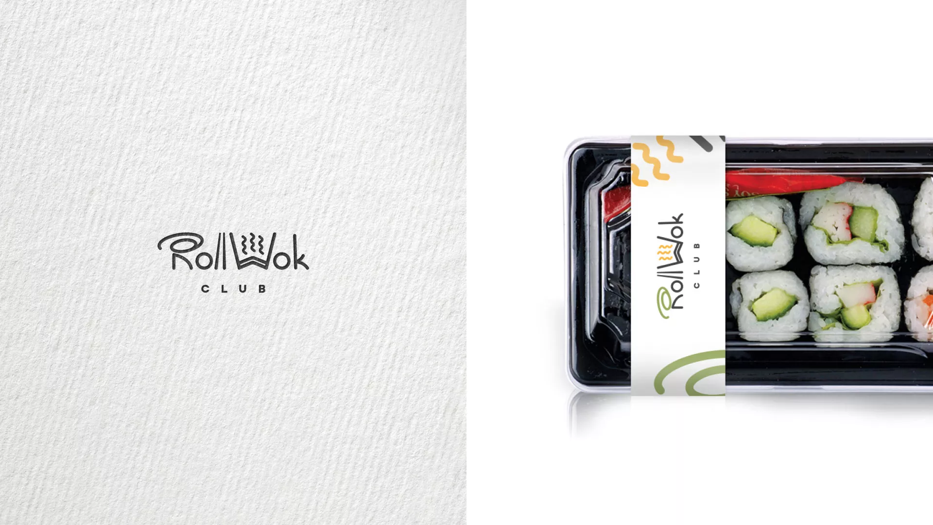 Создание дизайна упаковки суши-бара «Roll Wok Club» в Кургане